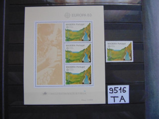 Фото марки Португальская Мадейра блок+марка 1983г **