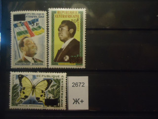 Фото марки Центральная Африка 1965г (17€) надпечатка **