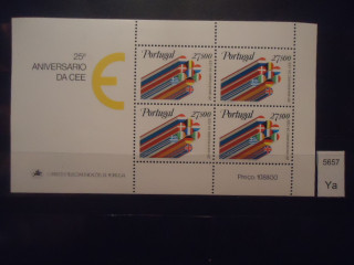 Фото марки Португалия блок 1982г 7 евро **