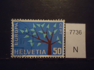 Фото марки Швейцария 1962г