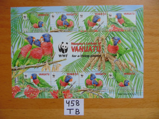 Фото марки Вануату малый лист 2001г **