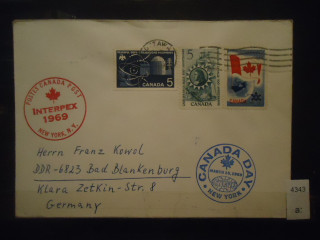 Фото марки Канада 1969г конверт