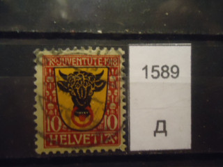Фото марки Швейцария 1918г