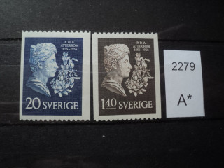 Фото марки Швеция 1955г **