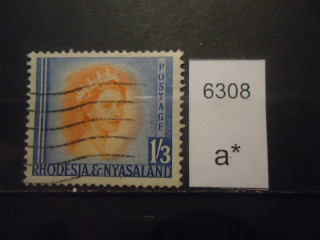 Фото марки Родезия/Ньяссаленд 1954-57гг