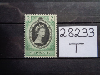 Фото марки Британские Виргинские Острова 1953г **