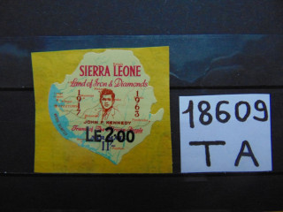 Фото марки Сьерра Леоне марки-наклейки авиапочта 1964г **