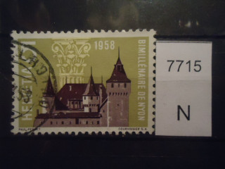 Фото марки Швейцария 1958г
