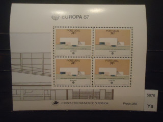Фото марки Португалия блок 1987г 34 евро **