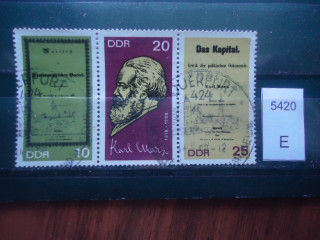 Фото марки ГДР сцепка 1968г