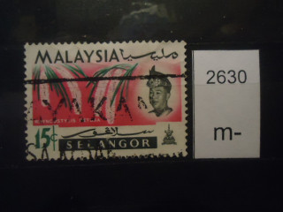 Фото марки Малайзия шт Селангор 1965г