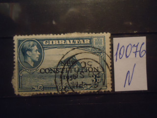 Фото марки Брит. Гибралтар 1950г Вырезка из конверта