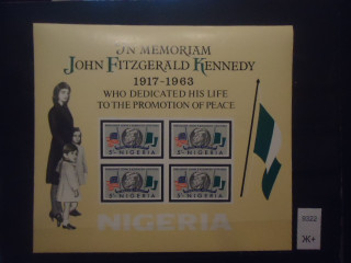 Фото марки Нигерия 1964г (13€) блок **