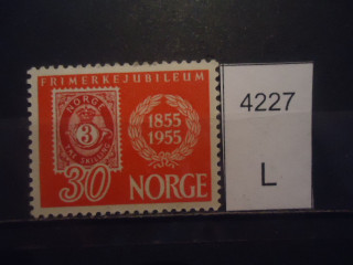 Фото марки Норвегия 1955г **