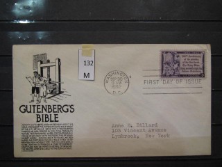 Фото марки США 1952г FDC (первый день гашения)