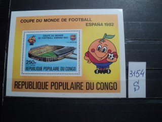 Фото марки Конго блок 1982г **