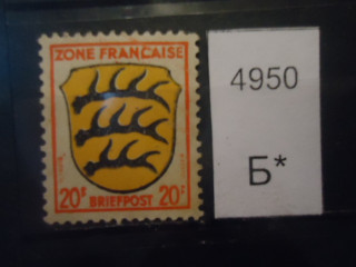 Фото марки Германская Французская Зона 1945г **