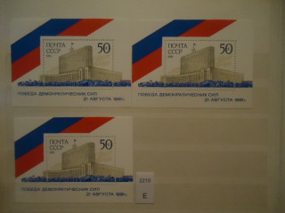Фото марки СССР 1991г блоки **