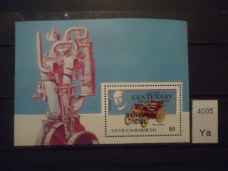 Фото марки Барбуда блок 1987г надпечатка **