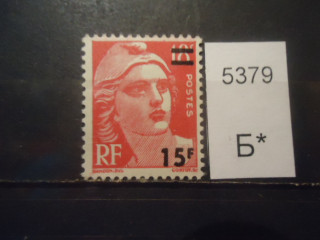 Фото марки Франция 1954г надпечатка **