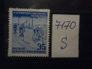 Фото марки Германия ГДР 1953г заверка *