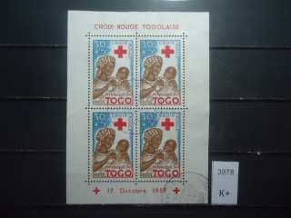 Фото марки Франц. Того блок 1959г