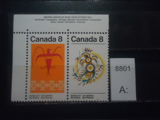 Фото марки Канада 1972г пара **