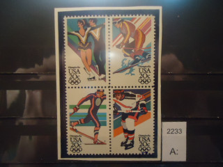 Фото марки США 1984г квартблок **
