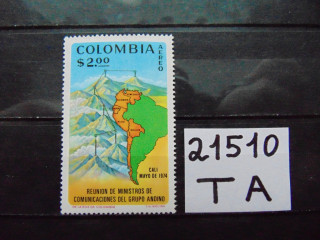 Фото марки Колумбия марка авиапочта 1974г **