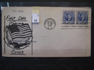 Фото марки США 1940г FDC (первый день гашения)