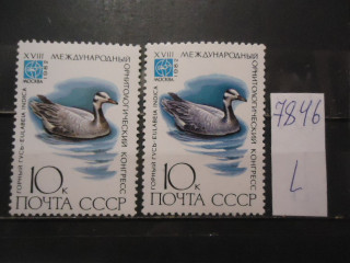 Фото марки СССР 1982г (разный оттенок, шрифт светлый) **