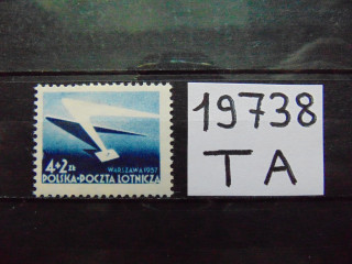 Фото марки Польша марка авиапочта 1957г *