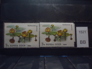 Фото марки СССР 1984г кубышка (на флуор бумаге, на простой бумаге) **