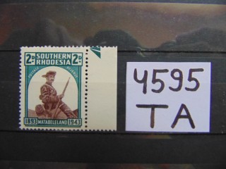 Фото марки Южная Родезия марка 1943г **