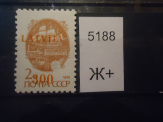 Фото марки Латвия надпечатка **