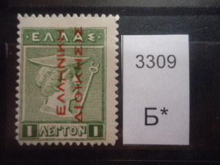 Фото марки Греция /красная надпечатка 1911г *