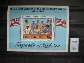 Фото марки Либерия блок 1983г **