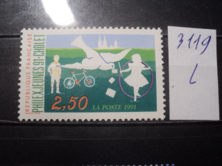 Фото марки Франция 1991г **