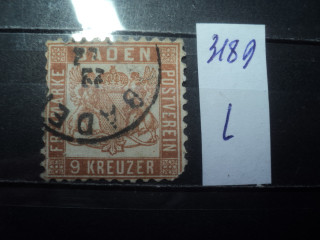Фото марки Герман. Баден 1860г