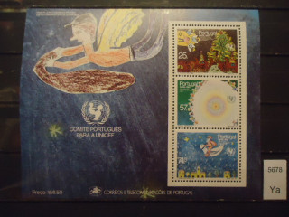 Фото марки Португалия блок 1987г 6,50 евро **