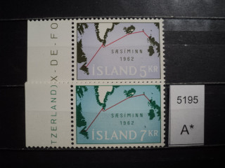 Фото марки Исландия серия 1962г **