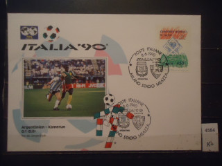 Фото марки Италия 1990г конверт