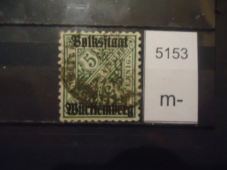 Фото марки Германия Вютемберг 1919г надпечатка