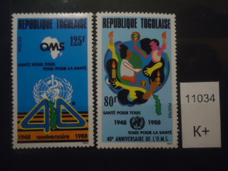 Фото марки Того 1988г *