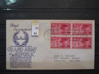 Фото марки США 1949г FDC (первый день гашения)