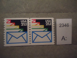 Фото марки США 1985г пара **