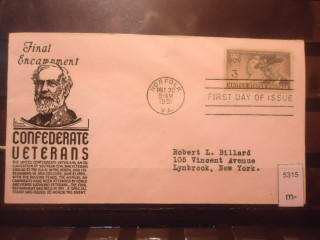 Фото марки США 1951г конверт первый день гашения