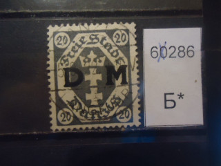 Фото марки Германия Данцинг 1921г надпечатка