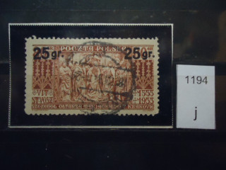 Фото марки Польша 1934г надпечатка (кат №291)