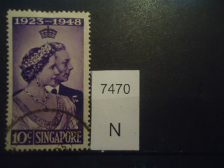 Фото марки Сингапур 1948г